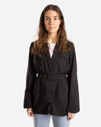 Oversized Patch Pocket Jacket - Black - Munk Store