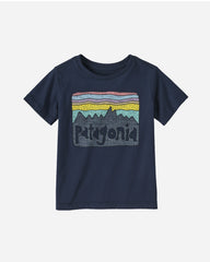 Kids Regenerative Fitz Roy Skies T-shirt - New Navy