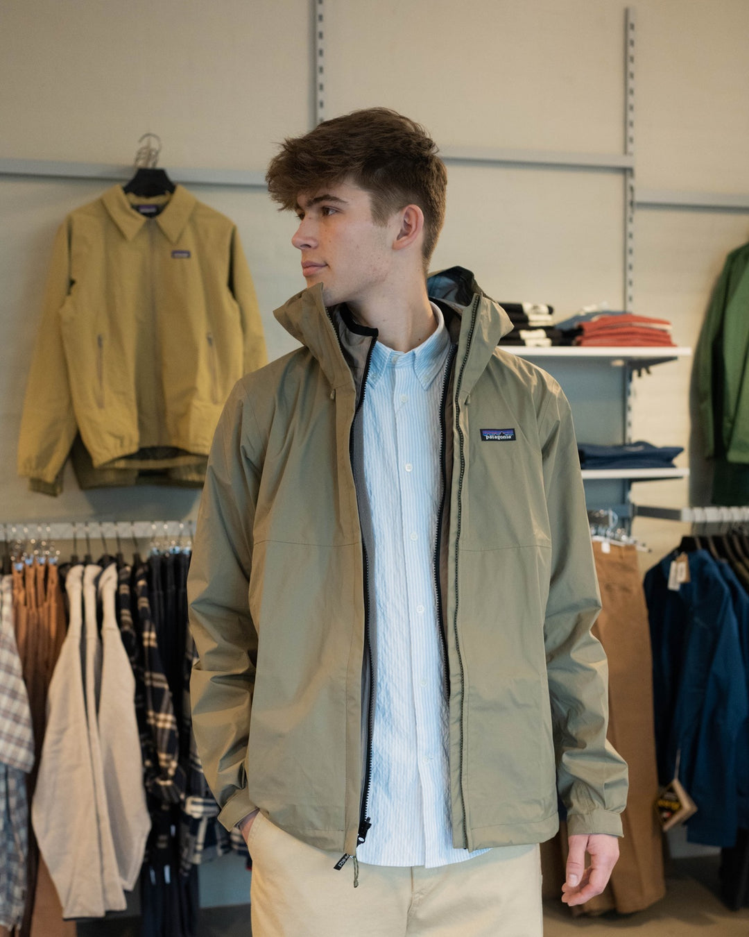 M's Torrentshell 3L Jacket - Sage Khaki fra Patagonia | Munk
