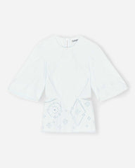 Patch Blouse - Illusion Blue