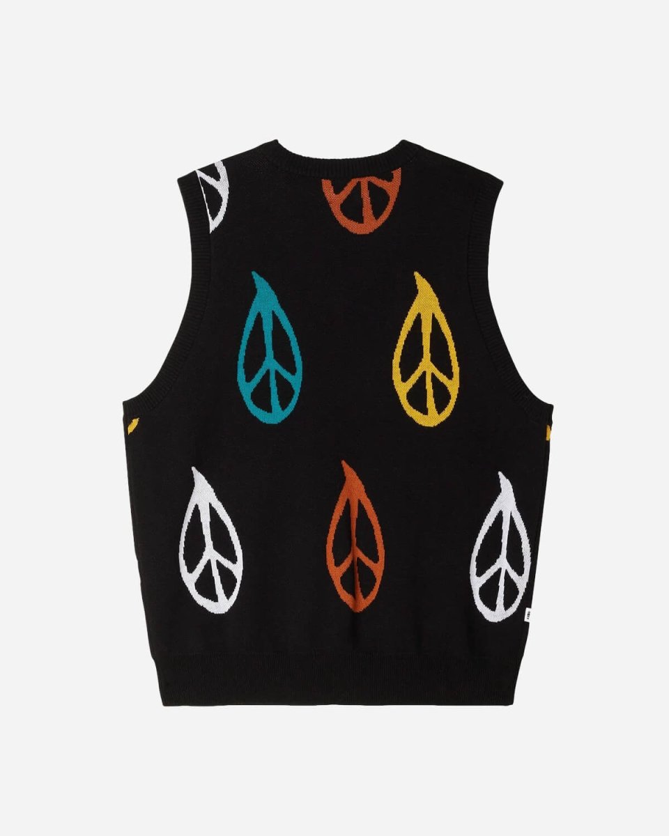 Peaced Sweater Vest - Black Multi - Munk Store