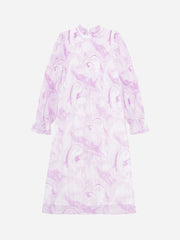 Pleated Georgette Dress - Orchid Bloom
