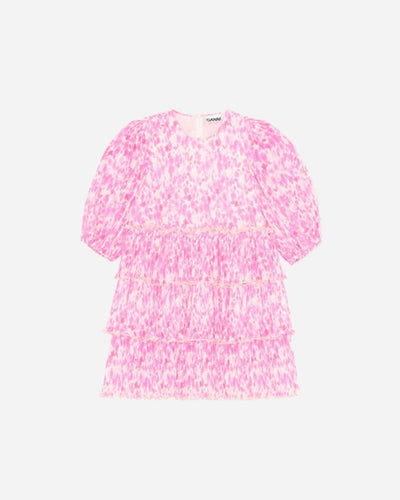 Pleated Georgette Mini dress - Sweet Lilac - Munk Store