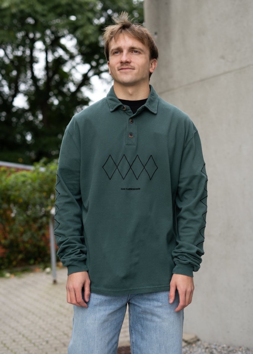 Polo shirt Long Sleeve - Dusty Green - Munk Store