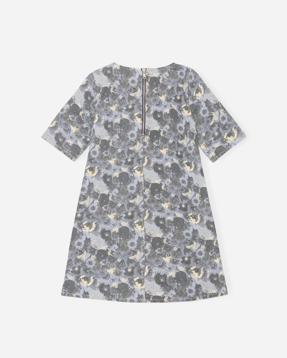 Print Denim Mini Dress - Brunnera Blue - Munk Store