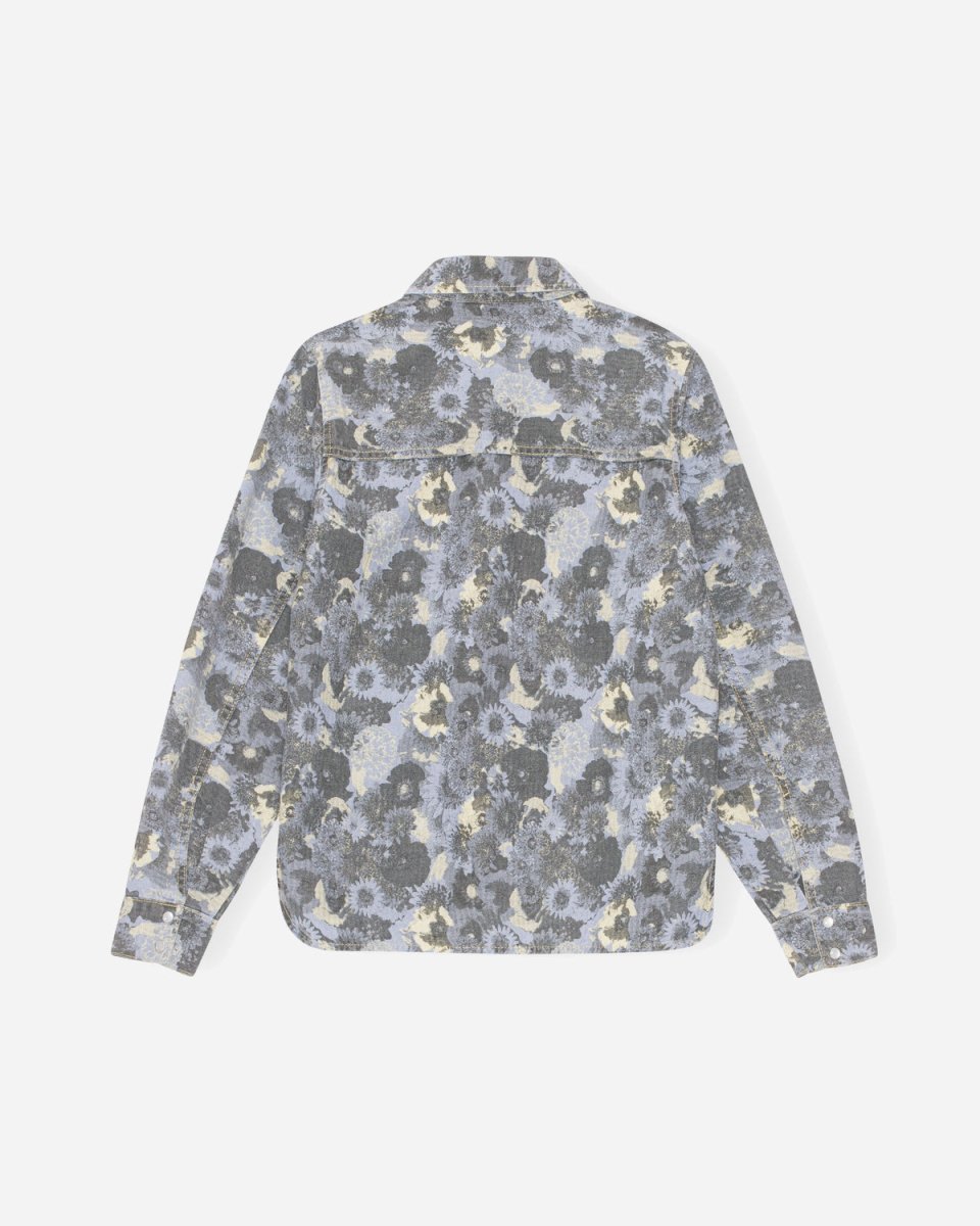 Print Denim Shirt - Brunnera Blue - Munk Store