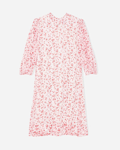 Printed Georgette Mini Dress - Egret - Munk Store