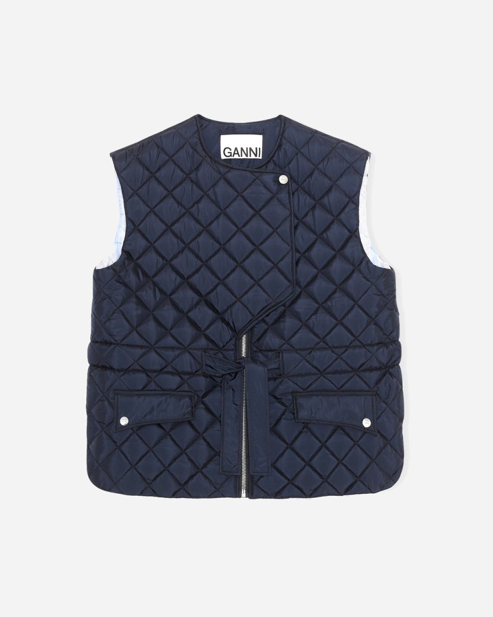 Recycled Ripstop Quilt Vest - Sky Captain - Munk Store