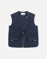 Recycled Ripstop Quilt Vest - Sky Captain