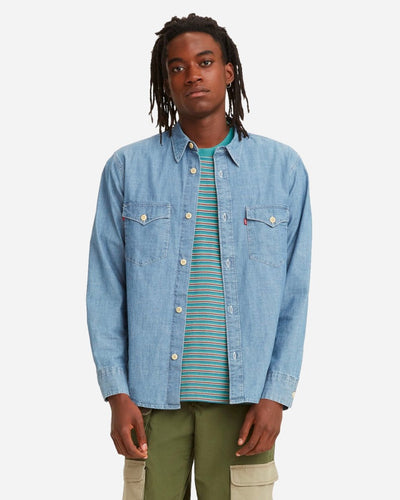 Relaxed Fit Western Shirt - Chambray Light - Munk Store