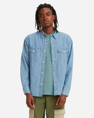 Relaxed Fit Western Shirt - Chambray Light