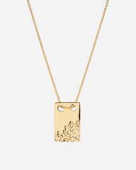 Rock Tag Necklace - Yellow Gold