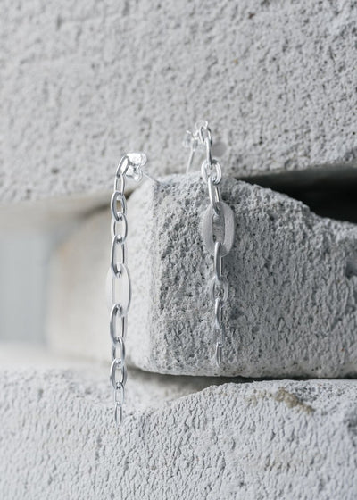 Row Chain Earrings - Sølv - Munk Store