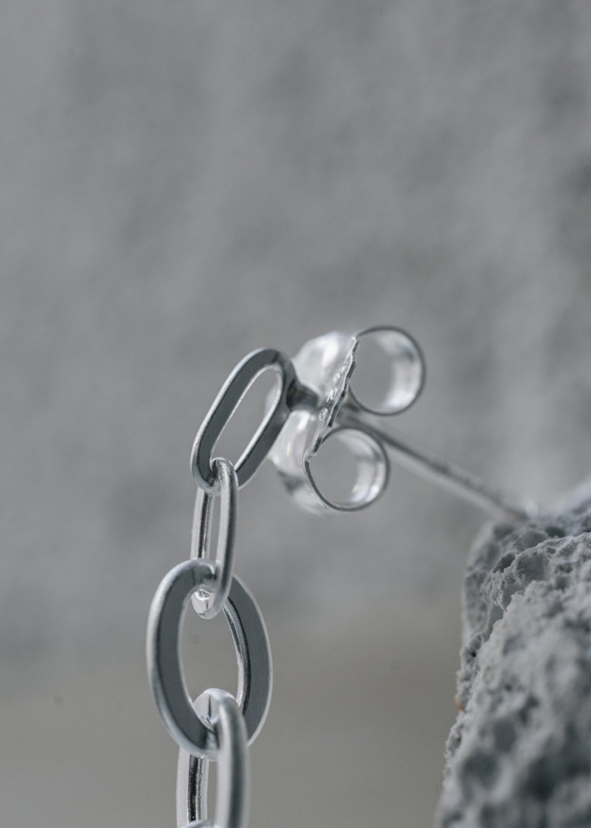 Row Chain Earrings - Sølv - Munk Store