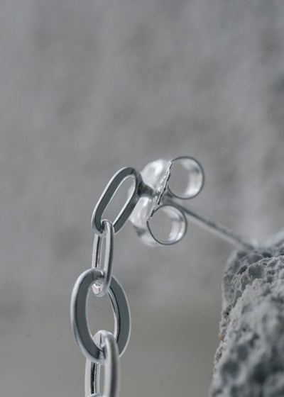 Row Chain Earrings - Sølv - Munk Store