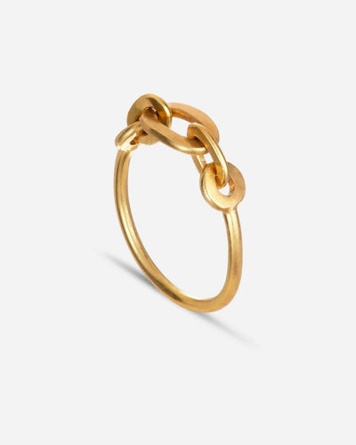 Row Chain Ring - Guld - Munk Store