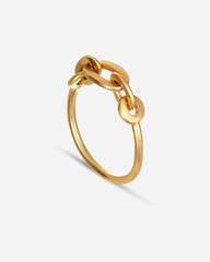 Row Chain Ring - Guld