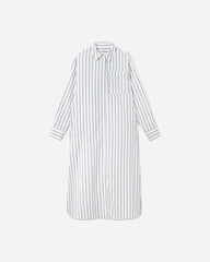 Saga Poplin Stripe Dress - Royal Blue Stripes