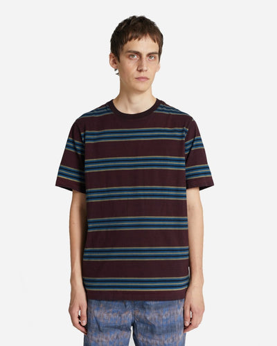 Sami Stripe T-shirt - Dark Burgundy - Munk Store