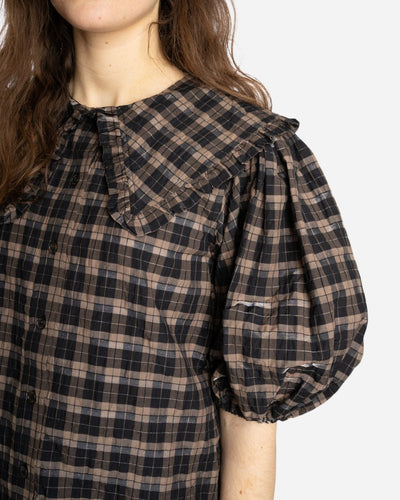 Seersucker Check Shirt - Fossil - Munk Store