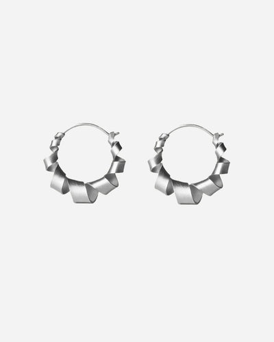Small Curly Hoop - Silver - Munk Store