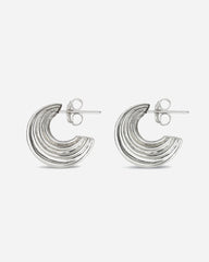 Small Sculpture Earring - Silver