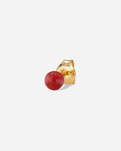 Splash Stud Red Coral - Gold Pleated - Munk Store