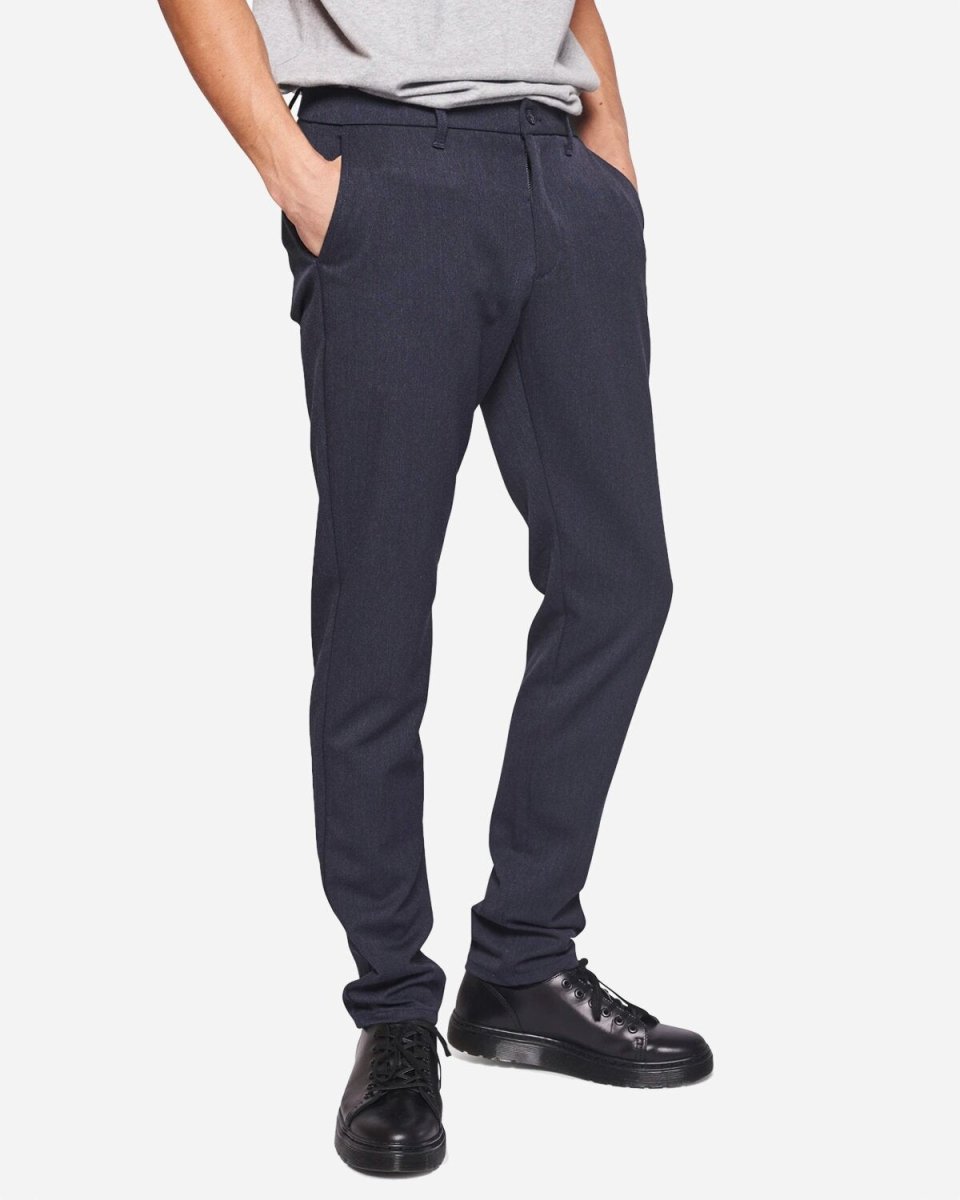 Steffen Mel. Pant Recycled - Navy Melange - Munk Store