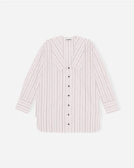 Stripe Cotton Oversized Shirt - Shrinking Violet