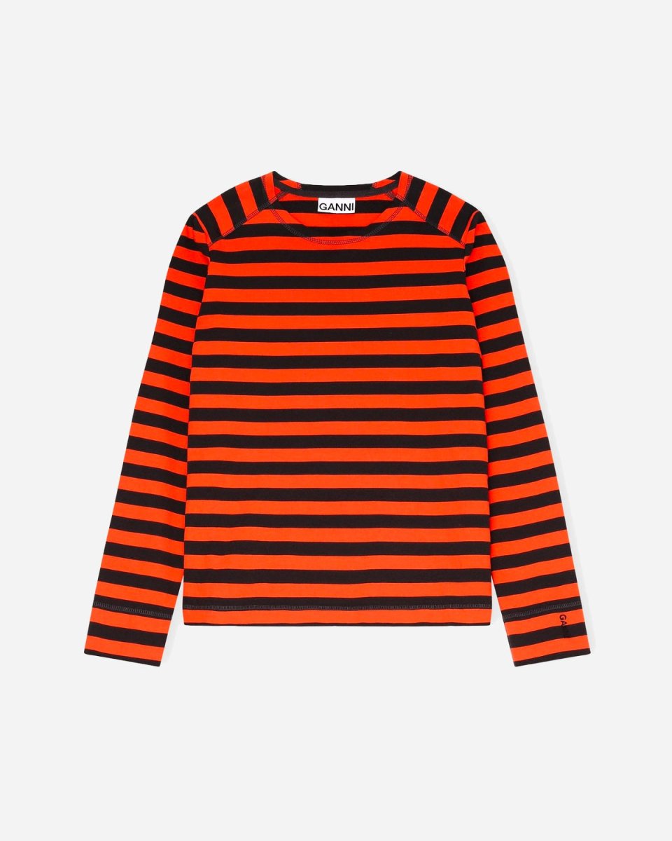Striped Cotton Jersey - Flame - Munk Store