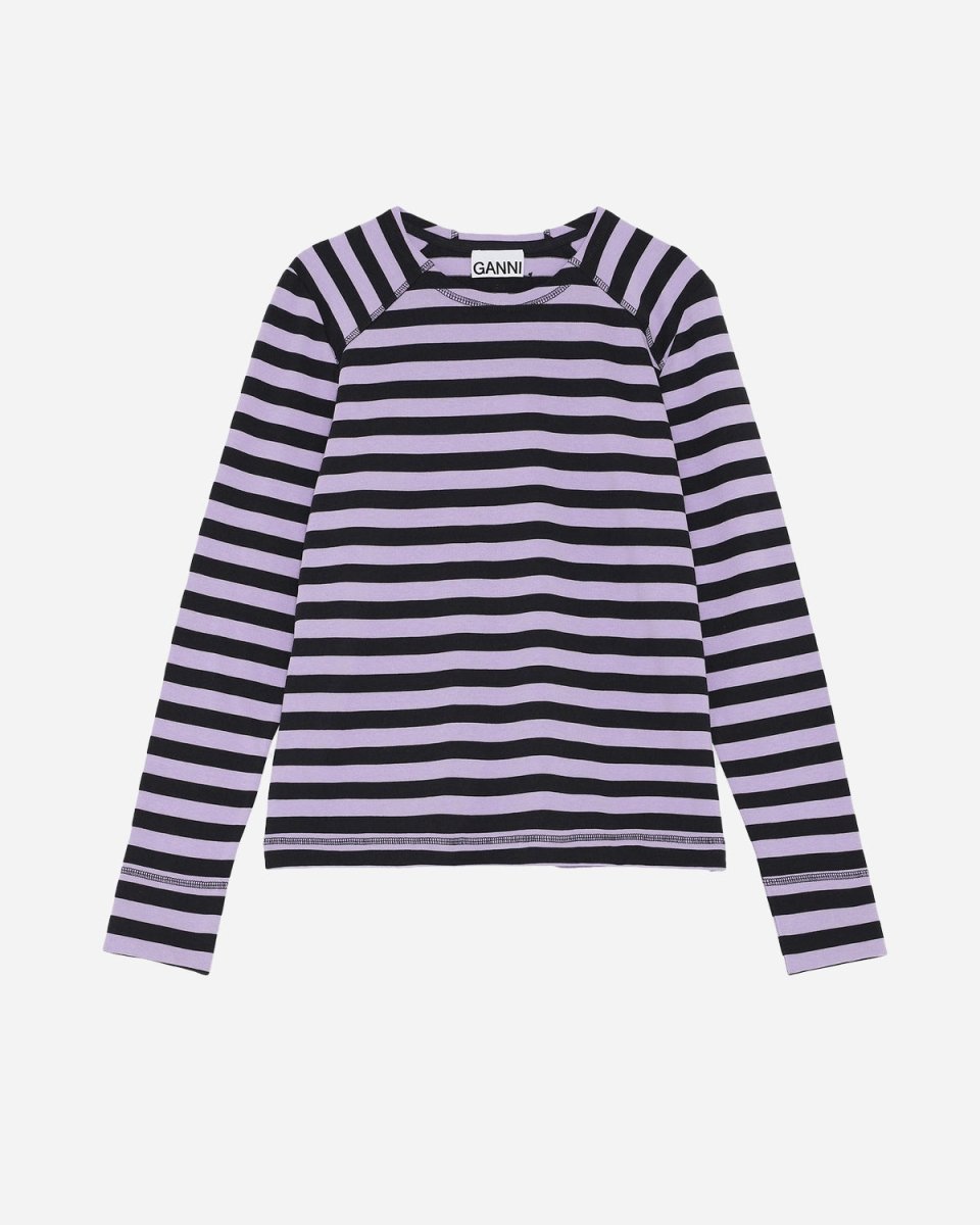 Striped Cotton Jersey - Violet Tulip - Munk Store