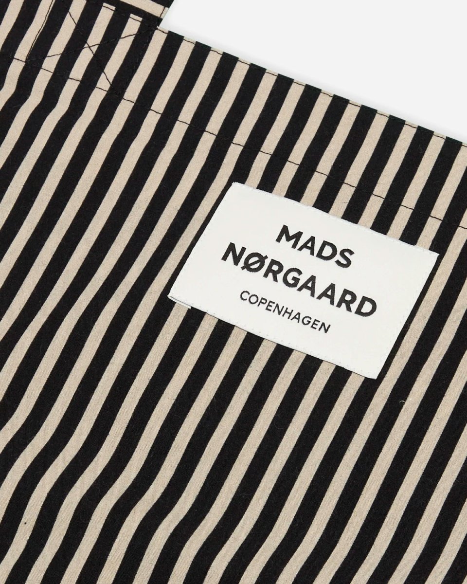 Striped Organic Atoma Bag - Black/Oak - Munk Store