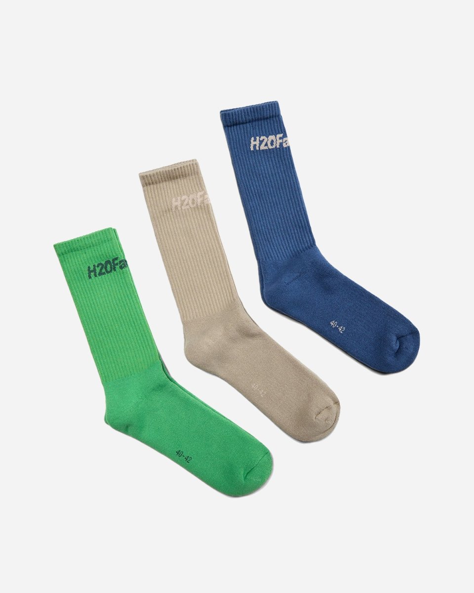 Suck Socks 3-pack - Blue/Aluminium/Green fra H2O Fagerholt