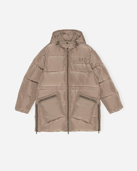 ジャケット・アウター GANNI Tech Puffer Oversized Midi Jacket Black Tech Oversized Puffer Jacket | GANNI US