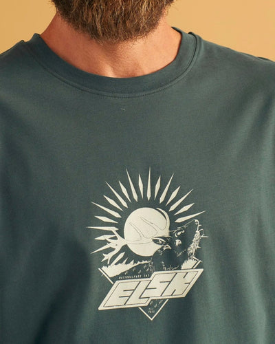 Tech Stag Brushed T-shirt - Stone Green - Munk Store