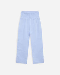 Teen Lissi Check Cropped Pant- Light Blue