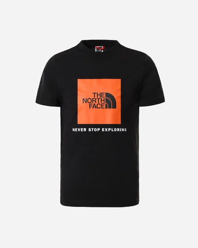 Teen Y S/S Box Tee - Black/Orange - Munk Store