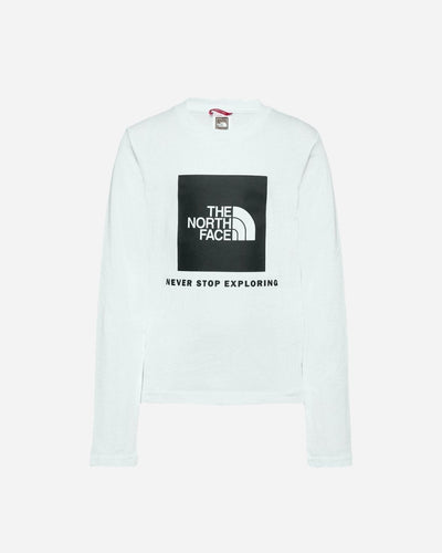 Teens L/S Box Logo Tee - White - Munk Store