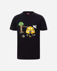 Teens S/S Graphic Tee - Black/MNT Print