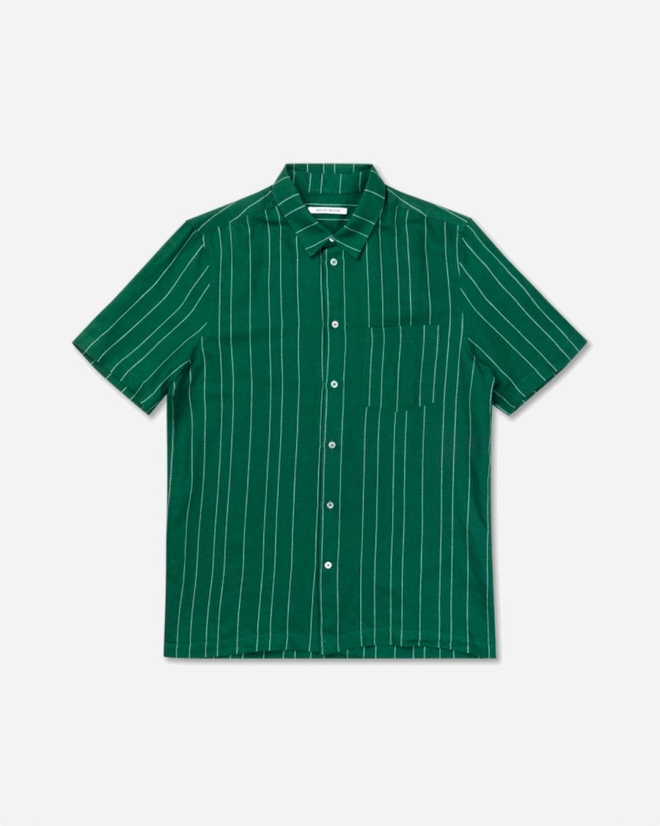 Thor Cotton Linen Shirt - Bottle Green - Munk Store