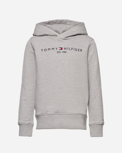 Tommy Hilfiger Logo Hoodie - Grey Heather - Munk Store