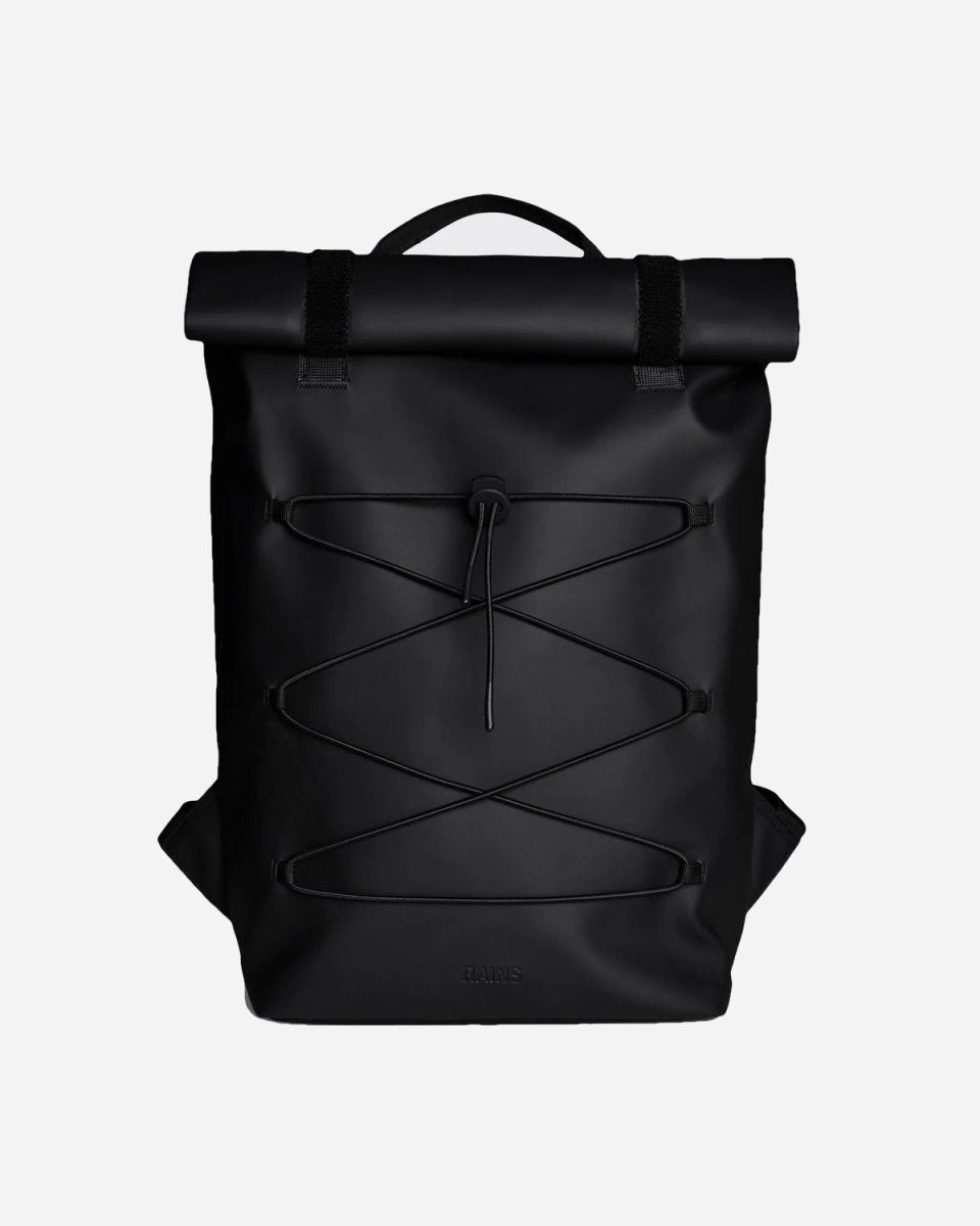 Velcro Rolltop Backpack - Black - Munk Store