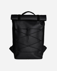 Velcro Rolltop Backpack - Black