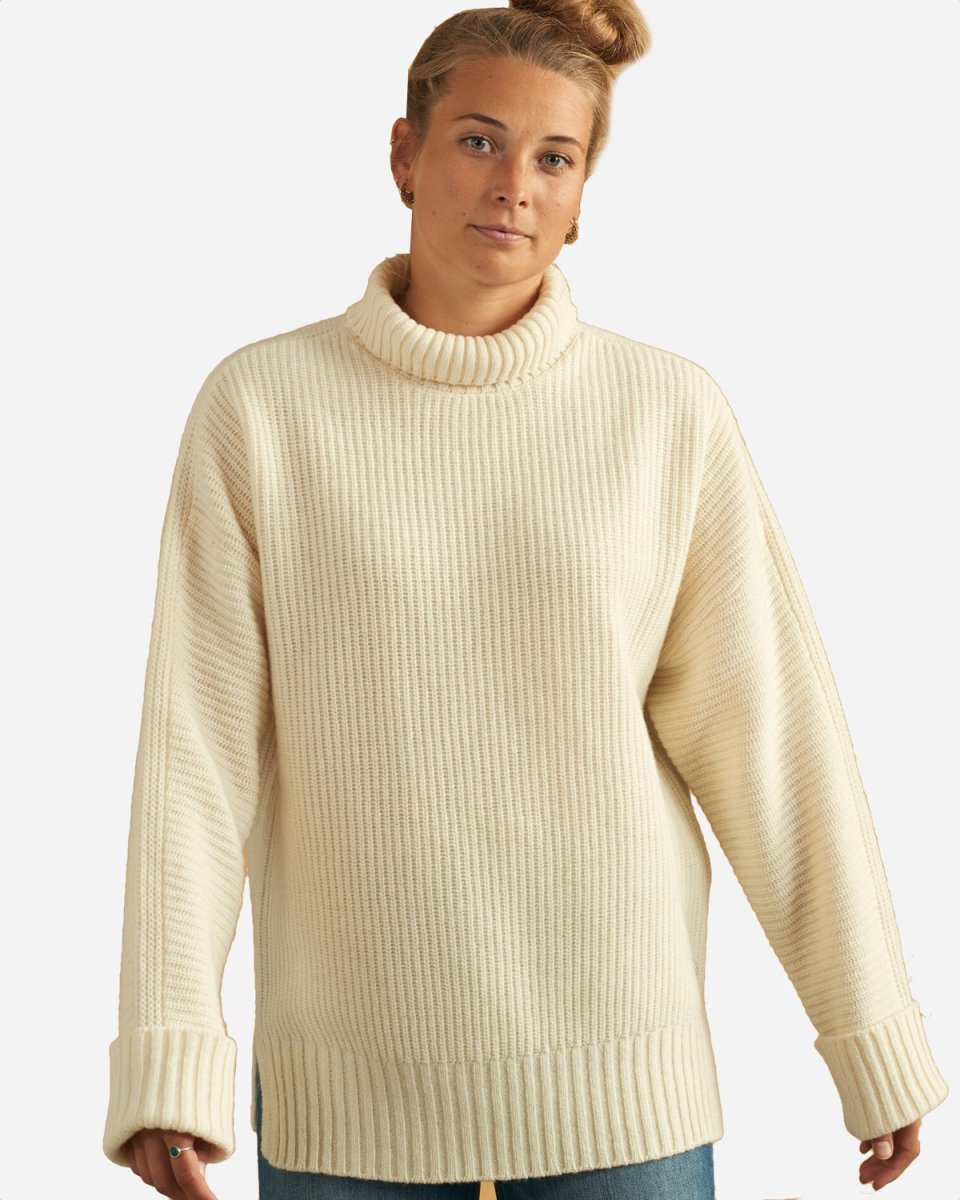 Vigga Knitted T-Neck - Off White - Munk Store