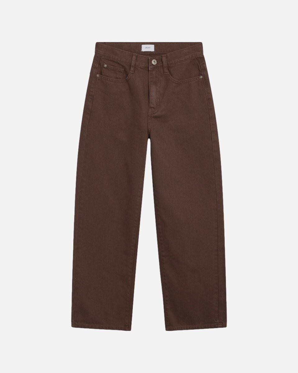 Wide Leg Choco Jeans - Brown - Munk Store