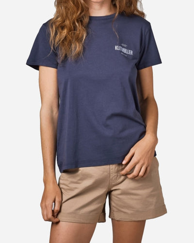 Womens Small Logo Tee - Navy - Munk Store